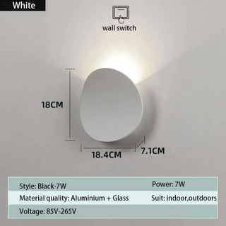 Dovur - Black Outdoor Square LED Wall Light