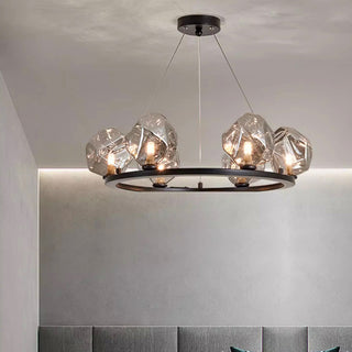 Ammy - Round Gold Crystal Glass Modern Ceiling Light Chandelier