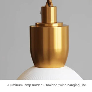 Cannes - Ceramic Resin White Gold Hanging Pendant Ceiling Light