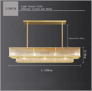 Lunaria - Luxury Suspension Luminary Round & Linear  Crystal Chandelier