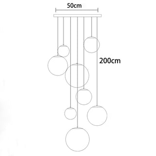Glaxy - Glass Ball Hanging Pendant Chandelier