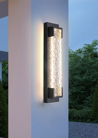 Cole - Modern Stainless Steel LED Patterned Glass Wall Light
