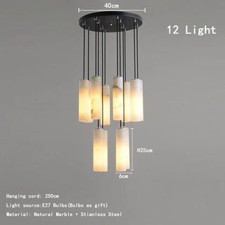 Fiorella - Modern Minimalist Marble Hanging Chandelier