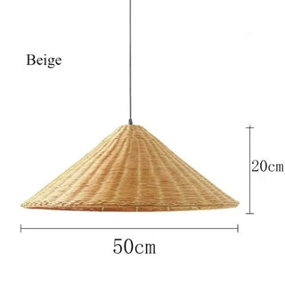 Clifton - Woven Rattan Pendant Light Wicker Cone Lamp Shade