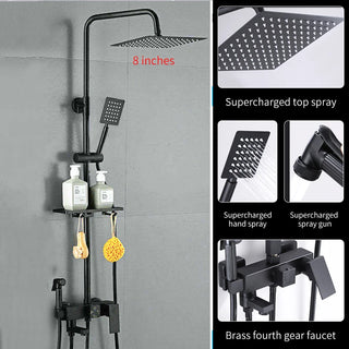 Atticus - Rainfall Wall Mounted Height Adjustable Shower Set