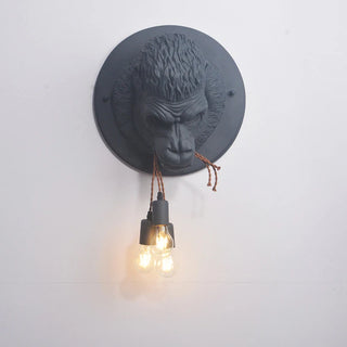 Kolja - Gorilla Head Hanging Bulb Wall Light