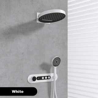 Nerea - Brass Round Waterfall Shower System with Digital Display