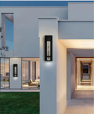 Calliope - Crystal Bubble Black Modern Outdoor Wall Light Bar