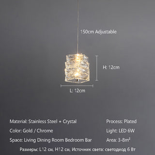 Lorenzo - Modern Twisted Crystal Glass Ceiling Chandelier