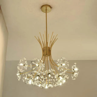 Alvi - Hanging Curved Arm Crystal Tree Ceiling Chandelier