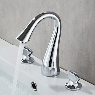 Cyprian - Modern 5 Piece Bathtub Filler Set with Pull Out Handheld Shower