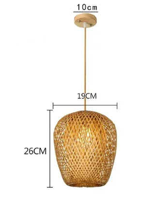 Horten - Natural Handwoven Bamboo Lantern Light Pendant