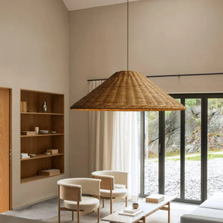 Clifton - Woven Rattan Pendant Light Wicker Cone Lamp Shade