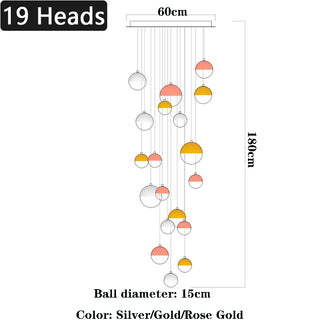 Mateo - Modern Silver Crystal Ball Round Ceiling Chandelier