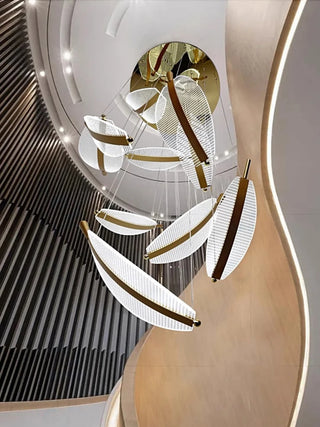 Plume - Leaf Adjustable Hanging Chandelier