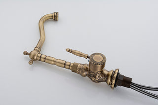 Mellisa - Antique Brass Rotating Single Lever Mixer Basin Tap