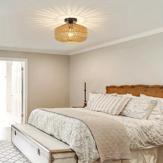 Cage - Handcrafted Bohemian Rattan Woven Ceiling Light Fixture