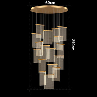 Jude - Modern Teardrop Gold Ceiling Chandelier