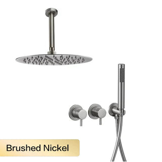 Niobe - Modern Brass Shower Set with Dual Handle Control and Two Functions