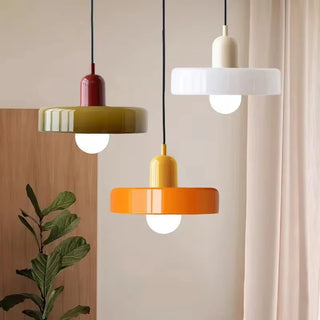 Rafal - Modern Retro Bauhus Glass Hanging Round Pendant Ceiling Light