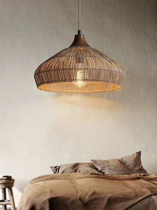 Cayden - Handmade Farmhouse Rattan Pendant Light