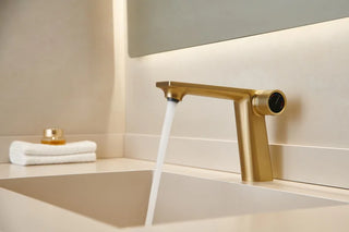 Timoteo - Single Lever Brass Sink Mixer Decked Hot and Cold  Basin Faucet