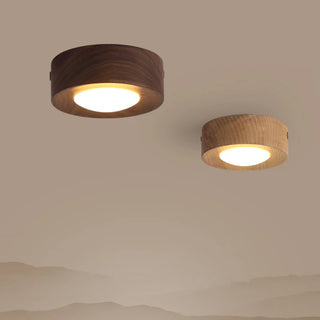 Teques - Minimalist Walnut Wooden Flush Mount Downlight Ceiling Light