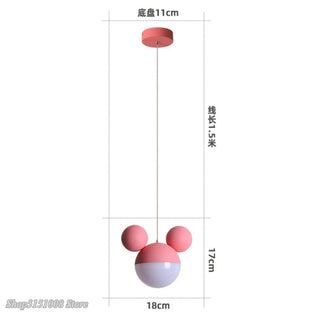 Andrei - Bunny Ears Round Children's Ceiling Pendant Light