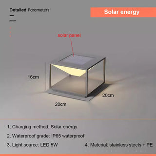 Meg - Solar Waterproof Square Light Dripping LED Outdoor Post Lights