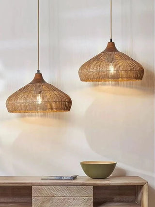 Cayden - Handmade Farmhouse Rattan Pendant Light