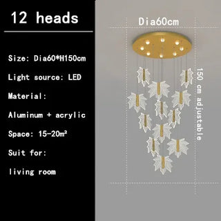 Mariana - Modern Leaf Pendant Chandelier