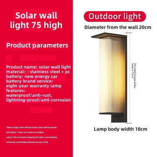 Rhosyn - Modern Simple Outdoor Waterproof Solar Wall Lights
