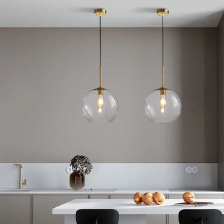 Valencia - Modern Industrial Glass Coloured Ball Hanging Pendant Ceiling Light