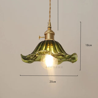 Millie Series - Coloured Patterned Glass Hanging Pendant Ceiling Light
