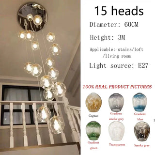 Trefor - Modern Silver Crystal Ball Round Ceiling Chandelier