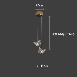 Colter - Modern Crystal Butterfly Wall Light And Pendant Hanging Ceiling Light