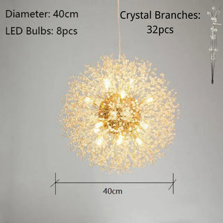 Acura - Dandelion Wire LED Rectangle Base Hanging Chandelier