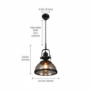 Jade - Iron Black American Style Industrial Pendant Hanging Ceiling Light