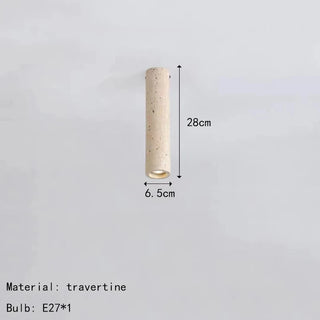 Jaén - Natural Stone Cylindrical Ceiling Light