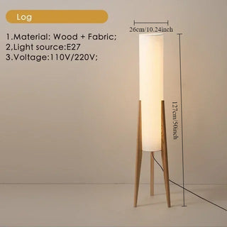 Mizura - Wabi Sabi Walnut Floor Lamp