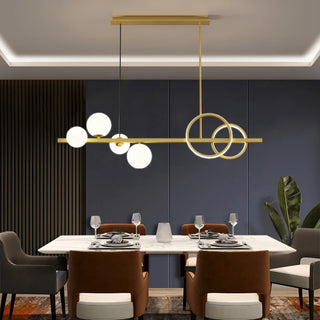 Tokyo - Modern Line Crystal Glass Gold Ceiling Light Chandelier