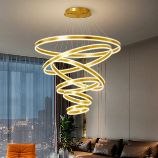 Adel - Modern Multi Ring Hanging Ceiling Chandelier