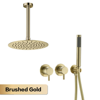 Niobe - Modern Brass Shower Set with Dual Handle Control and Two Functions