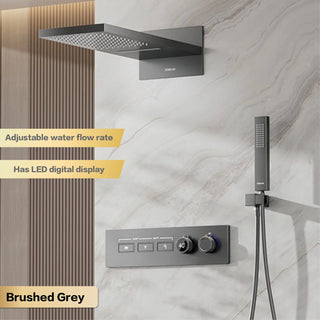 Lazare  - Modern LED Smart Display Wall Mounted Shower Set Multi Function