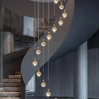 Abril - Crystal Ball Cluster Hanging Chandelier