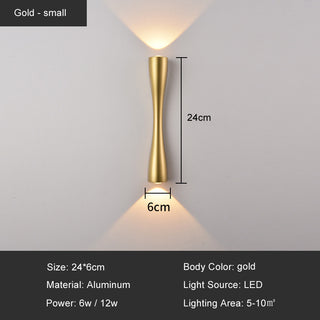 Griffy - Outdoor LED Up/Down Modern Curved Wall Light