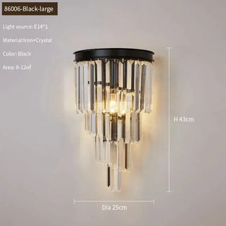 Isabella - Gold Curved Hanging Glass Wall Light