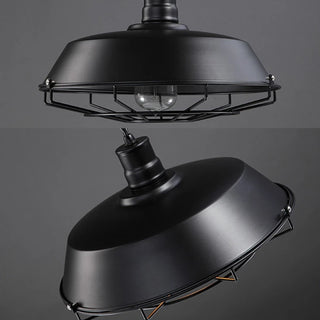 Hermitage - Vintage Rustic Hanging Round Caged Pendant Ceiling Light