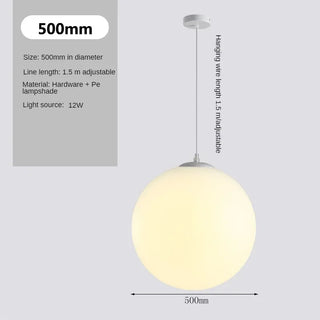Caen - Nordic Minimalist Milky White Spherical Pebble Pendant Lamp