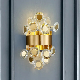 Louie - Modern Sconce Brushed Gold Crystal Wall Light Fixture